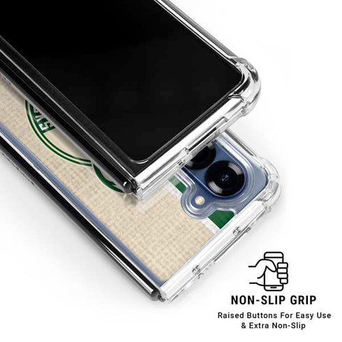 NBA Milwaukee Bucks Split Canvas Galaxy Z Fold6 Clear Case